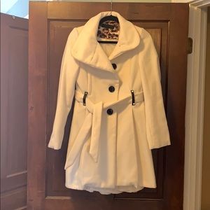 Winter white Steve Madden belted coat
